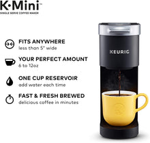 Load image into Gallery viewer, Mini Coffee Maker, Single Serve K-Cup Pod Coffee Brewer, 6 to 12 oz. Brew Sizes, Black
