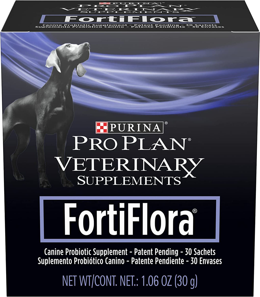 FortiFlora Probiotics for Dogs, Pro Plan Veterinary Supplements Powder or Chewable Probiotic Dog Supplement